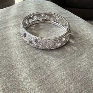 Swarovski Jewelry Star Cut Out Pave Rhinestone Bangle Bracelet